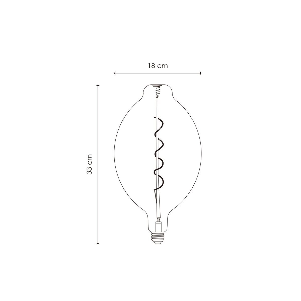 Kerval Dimbare LED Carbon E E27 - Rook